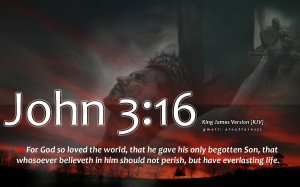 john 3 16 bible verse with cross hd wallpaper