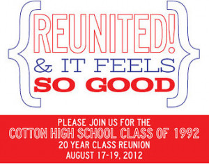 Modern Class Reunion Invitation - R eunited and It Feels So Good ...