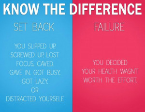 Setback versus failure, know the difference: