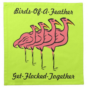 Whimsical Funny Flamingo Sayings Cocktail Napkins