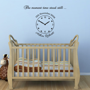 Home → → Home Decor → Wall Stickers → Birth date clock wall ...