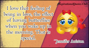 love that feeling of being in love, the effect of having butterflies ...
