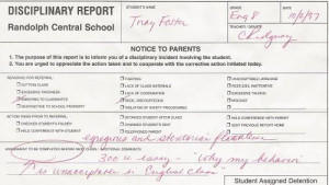Hilariously Demented Detention Slips!