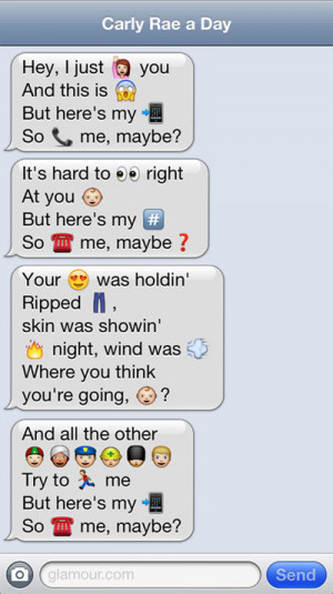 funny iphone emoji call me maybe