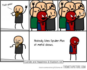 Funny photos funny Spider Man comic concert