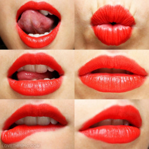 Photos of red lips