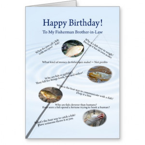 For brother-in-law, Fishing jokes birthday card