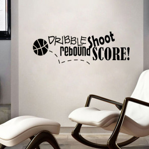 Dribble Shoot Kids Room Wall stickers Art Vinyl removable Quote ...