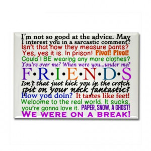 Chandler Gifts > Chandler Magnets > Friends TV Quotes Rectangle Magnet