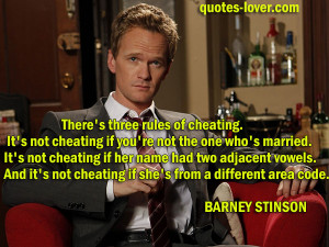Theres three rules of Cheating.