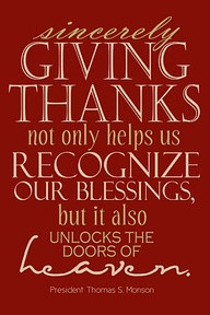 Sincerely Giving thanks not only helps us Recognize ur Blessings