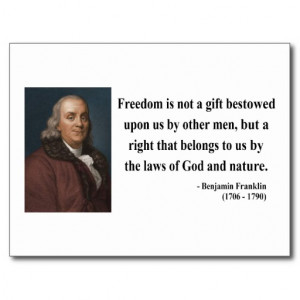 Ben Franklin Quote 4b Postcards