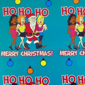 ... Ho Ho Merry Christmas Gift Wrap Joke Gag Funny Christmas Wrapping
