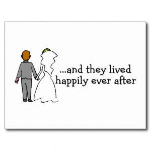 and_they_lived_happily_ever_after_bride_and_groom_postcard ...