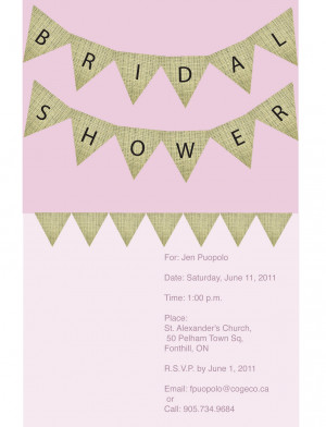 Bridal Shower Card and STAG & DOE tickets