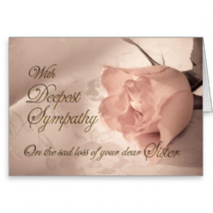 Download Sympathy card on the death of a sister