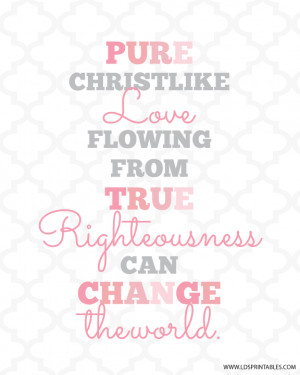 pure christlike love flowing from true righteousness can change the ...