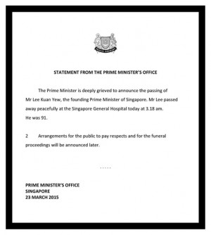 The statement from the Prime Minister's Office that was posted on ...