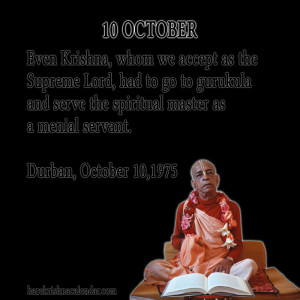 ... quotes of Srila Prabhupada, which he spock in the month of October