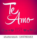 Te Amo - spanish love you lettering - calligraphy; scalable and ...