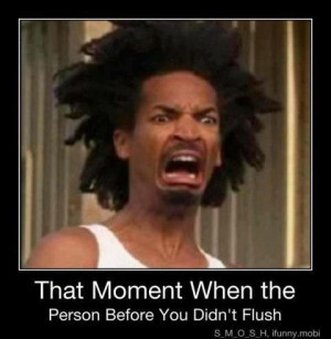 That moment when the person before you didn’t flush