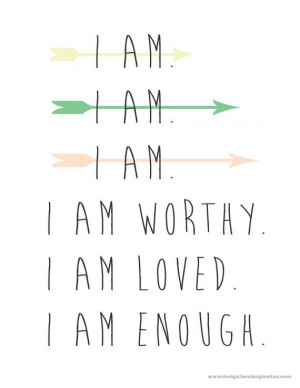 instant downloadi am quote i am worthy i am loved i am enough by ...