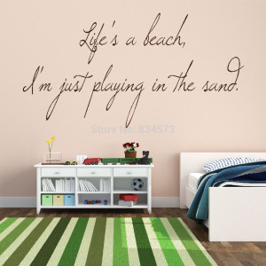 Beach Play Sand Wall Art Sticker Decal DIY Home Decoration Decor Wall ...