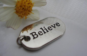 Believe Word Quote Wedding Charm Embellishment