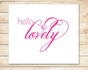 Printable Friend Card - Instant Dow nload Card - Hello Lovely ...