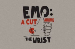 emo, cut, joke, funny, haha, wrist