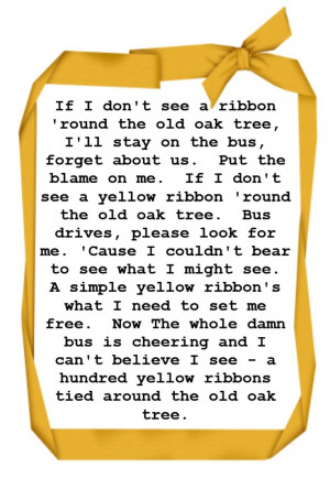 Tony Orlando & Dawn - Tie a Yellow Ribbon - song lyrics, quotes, music