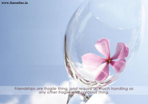 Friendship is fragile thing