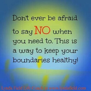 Healthy boundaries