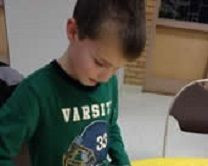 Child works on Lenten project at Faith UMC in North Canton, Ohio ...