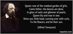 Queen rose of the rosebud garden of girls, Come hither, the dances are ...