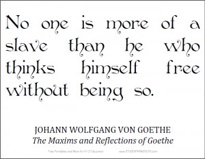 Johann von Goethe on Freedom