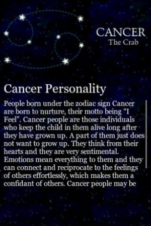 cancer zodiac but I seem to be much more emotional than . I'm ...