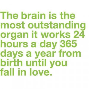 ... works 24 hours a day 365 days a year from birth until you fall in love