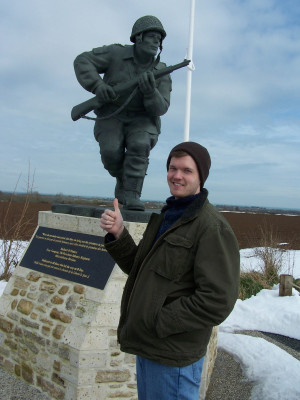 Me at the Winters D-Day Leadership statue.