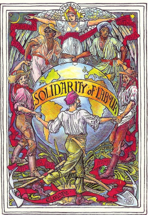 Colored version of Walter Crane's 1889 May produced a May Day print ...