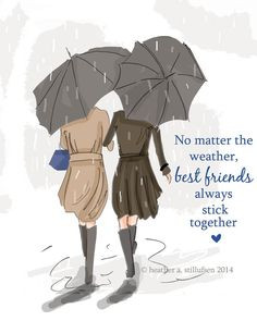 No matter the weather, best friends always stick together. # ...