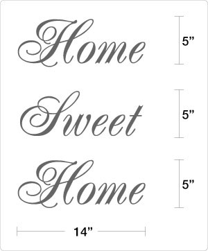 ... about HOME SWEET HOME - Vinyl Wall Art Decals Famous Quote Home Decor