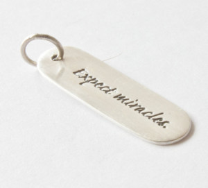 Expect Miracles Sterling Silver Quote Charm Expect Miracles ...