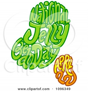 ... Clipart National Jelly Bean Day April Text In The Shape Of Beans