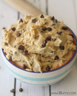 Egg-less Cookie Dough recipe! I love to eat raw cookie dough but eggs ...