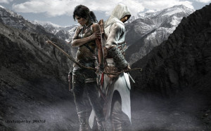 Lara Croft and Altair Ibn La Ahad - JM97GF by JM97GF