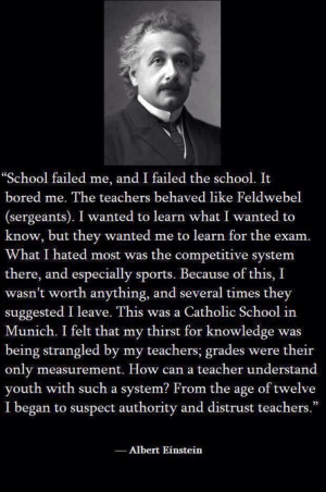 Albert Einstein on school