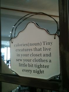 Naughty calories #funny #sign £6.95 www.homeandpantry.com