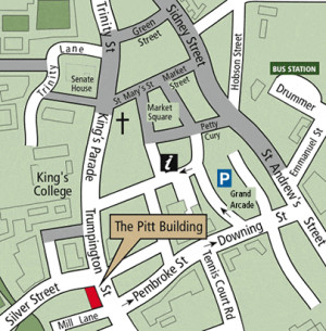 king college cambridge map