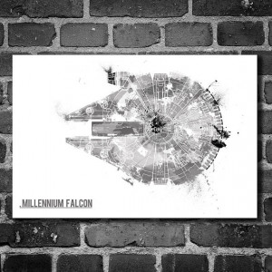 Star Wars art Millennium Falcon star wars art movie posters 11x17. $19 ...